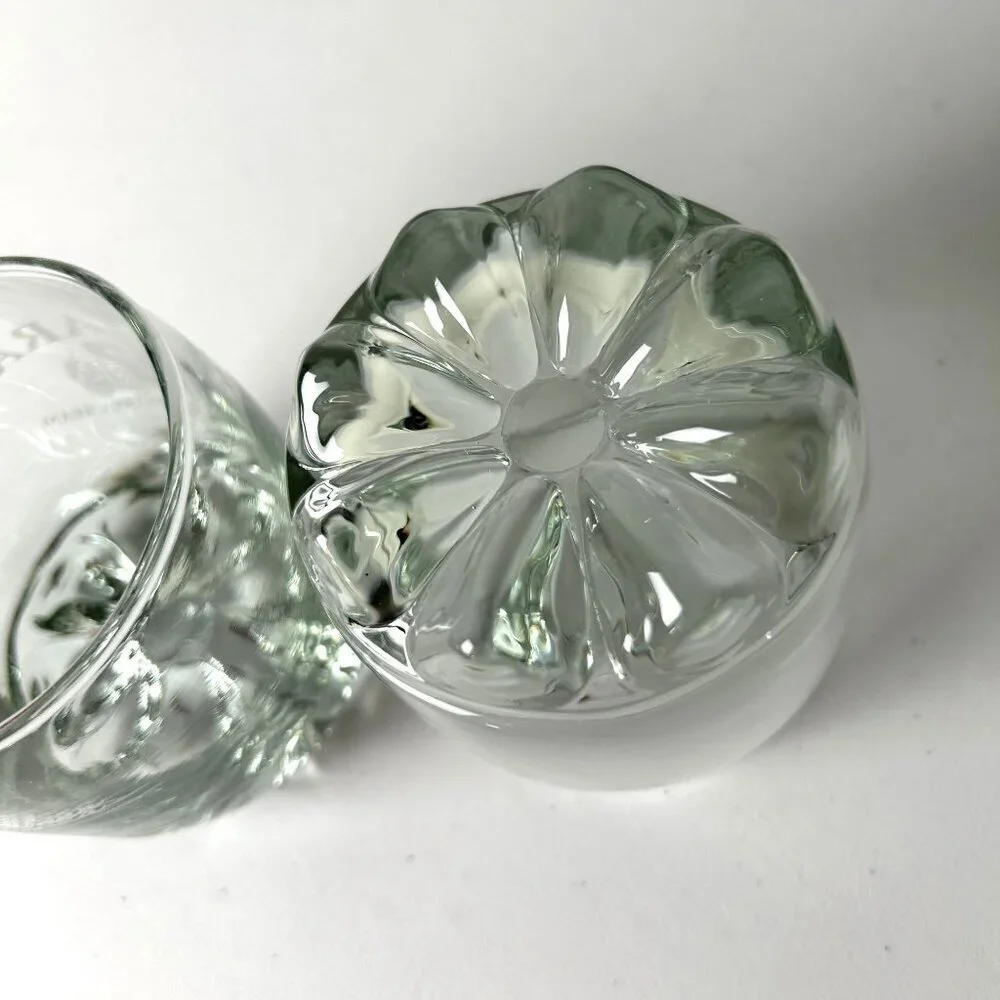 O'Mara's‎ Irish Country Cream Rippled Bottom Rocks Whiskey Glass Set of 2 Bar